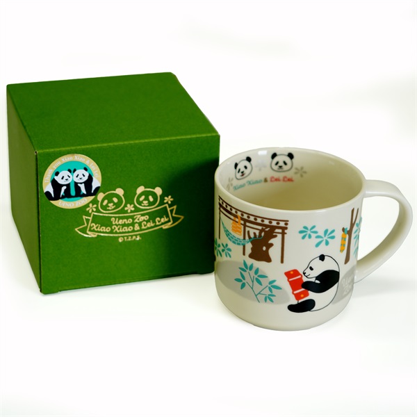 リサイクルセラミックマグ 暁暁＆蕾蕾【双子パンダありがとう商品】