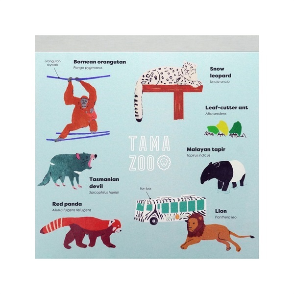 スクエアメモ TAMA ZOO